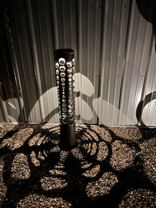 "Geometric Circles" Luminary | Landscape Art | Garden Art