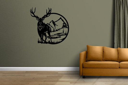 Whitetail Buck In The Woods Metal Sign Wildlife Decor